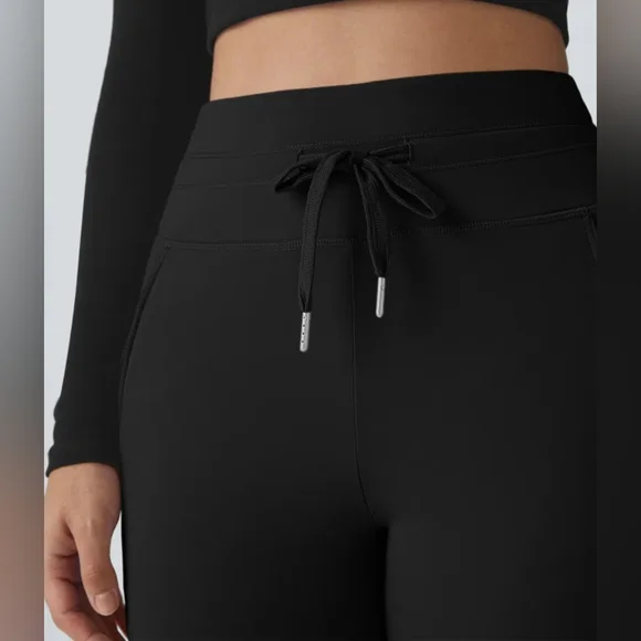 HALARA Softlyzero Plush High Waisted Drawstring Joggers Black Small Tall - Picture 6 of 8